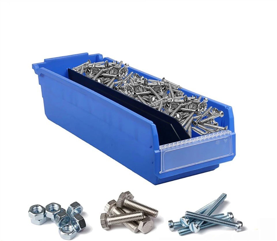 Wholesale Warehouse Stackable Tool Bolt Spare Parts Organizer Plastic Storage Bin (PK003)